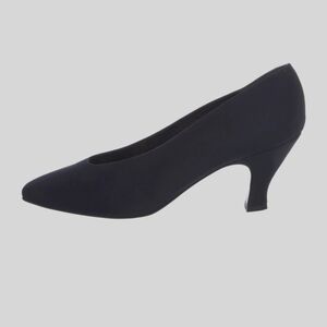 Stuart Weitzman Corniche Mid Navy Peau de Soie 2.5" heels Sz 8